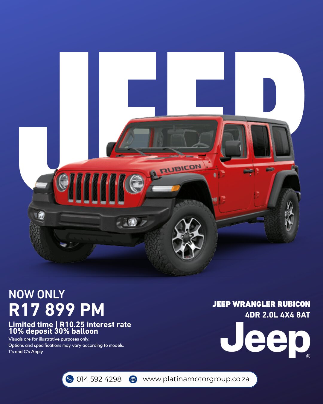 Jeep Wrangler Rubicon 4DR 2.0L 4×4 8AT image from Platina Group
