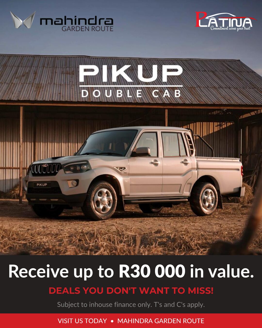 Mahindra Pik Up S6 DC image from Platina Group